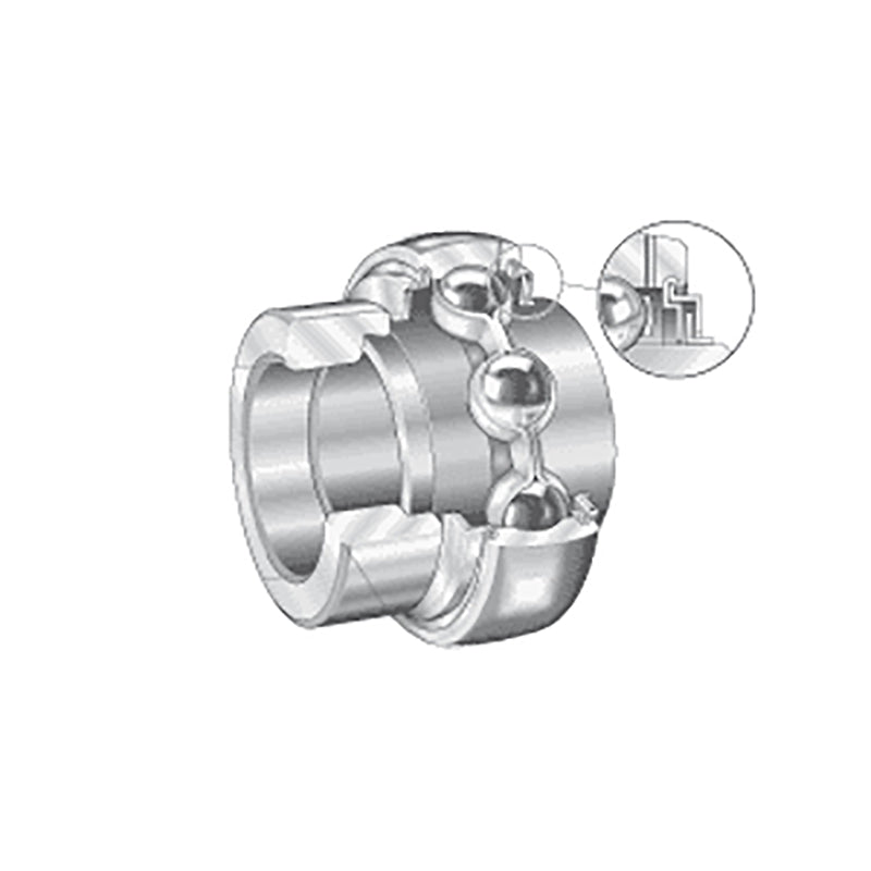 INA GE40XLKLLB Metric Spherical Outer Bearing Insert with L Seals and Eccentric Collar 40x80x56.5mm
