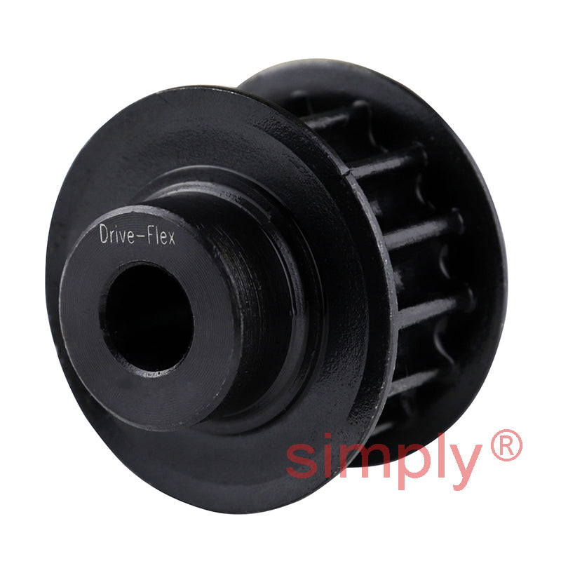 P44-8M-20F - 8mm Pitch 44 Tooth Flanged HTD Type Steel Pilot Bore Timing Pulley for 20mm Wide Belts