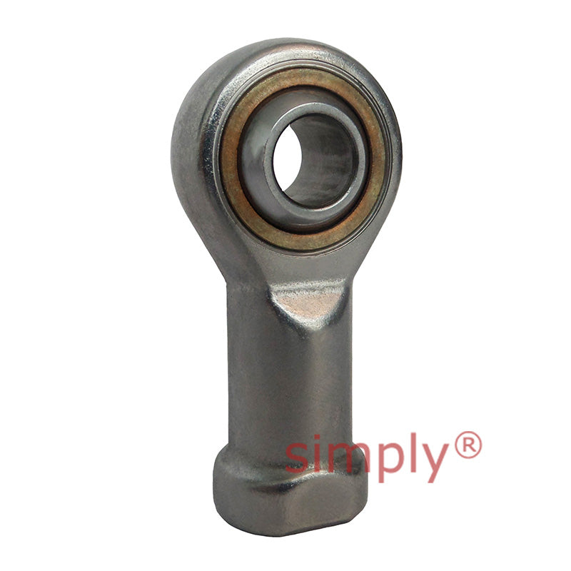 Fluro GIRSW06 Right Hand Zinc Plated Stainless Steel / PTFE Lined Maintenance Free Female Plain Rod End M6 Thread