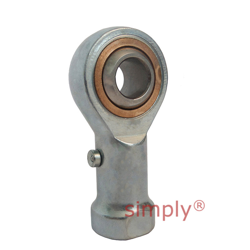 Fluro GILS12 Left Hand Steel / Bronze Female Plain Rod End M12 Thread