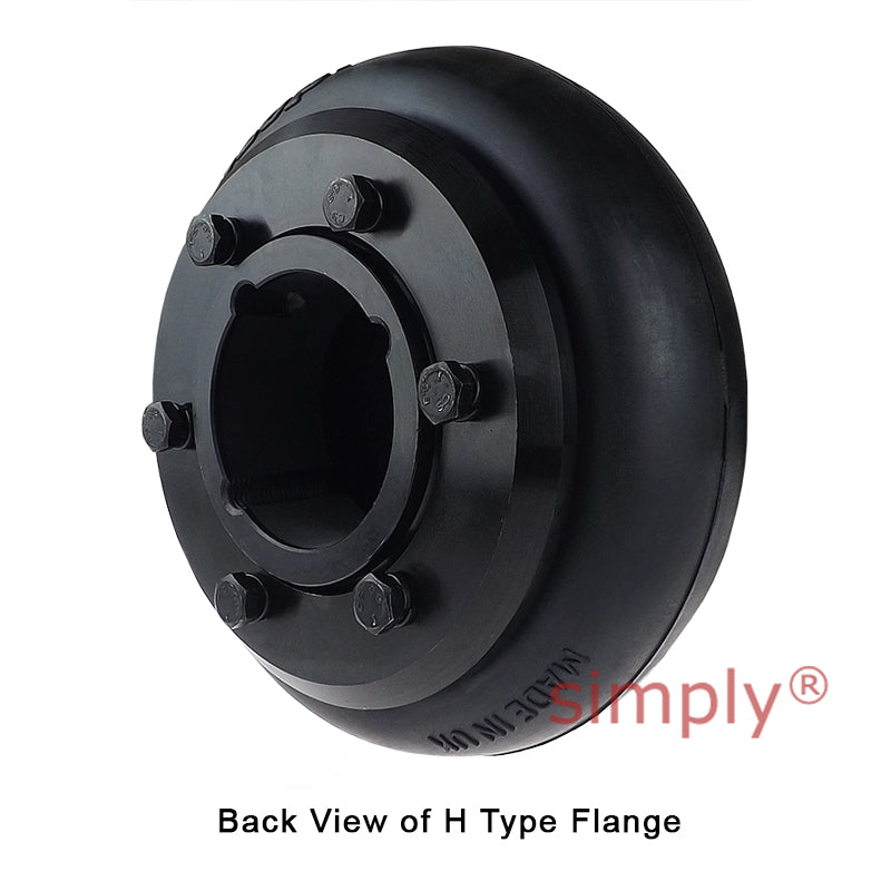 Major Brand F80H/F80H Outer Facing Taper Bores Type Tyre Drive Coupling Assembly with Fire Resistant Antistatic (F.R.A.S) Tyre