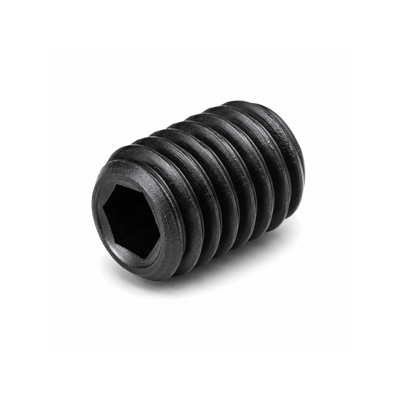 M6x6 Metric Steel Black Oxide Cup Point Grub Screw 6mm Length 0.75mm Pitch