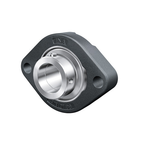 INA FLCTE30XL Two Bolt Cast Iron Oval Housing with Eccentric Collar Insert 30mm Bore