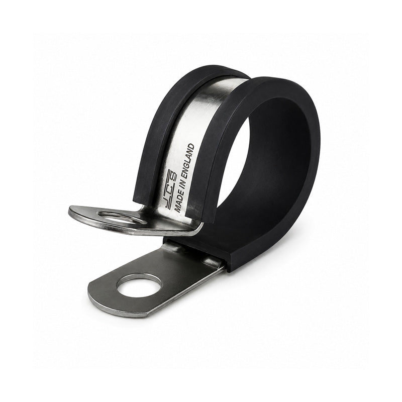 JCS PESH16 Hi-Temp 304 Stainless Steel P-Clip with TPE Liner Band 16mm Closed Diameter
