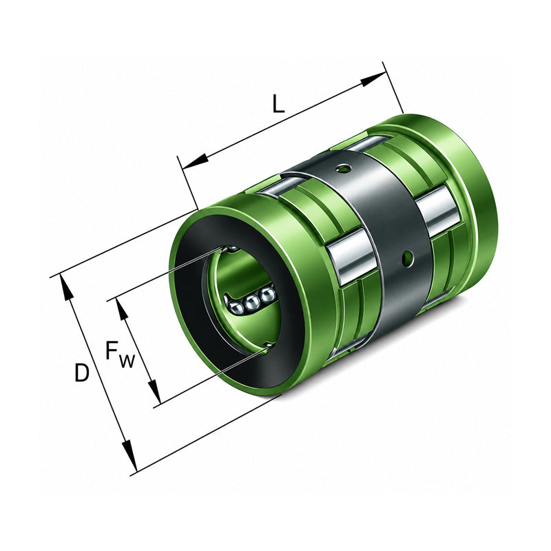 INA KN20BPP Relubricatable Open Linear Ball Bushing with Contact Seals 20x32x45mm