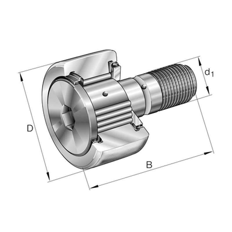 INA KRV52-PP Stud Type Track Roller 20x52x66mm - Allow 1-2 Days - Contact Us For Faster Delivery