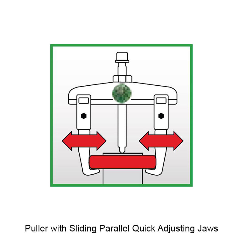 KUKKO Series 20-10+S Universal 2-Jaw Puller with Sliding Parallel Narrow Quick Adjusting Jaws 120mm