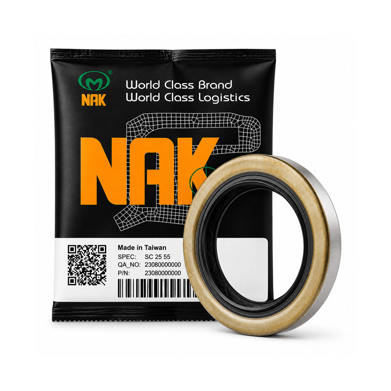 NAK 2x3.25x0.438 inch Metal Cased Nitrile Rubber Additional Inner Case Single Lip Rotary Shaft Oil Seal with Garter Spring SA - Allow 7-10 Days