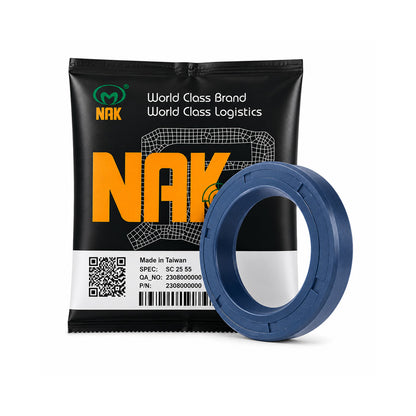 NAK 17x28x6/6.5mm HIGH PRESSURE Blue Nitrile Rubber Double Lip Rotary Shaft Oil Seal with Extra Internal Sealing Profile with Garter Spring TCN11 - Allow 7-10 Days