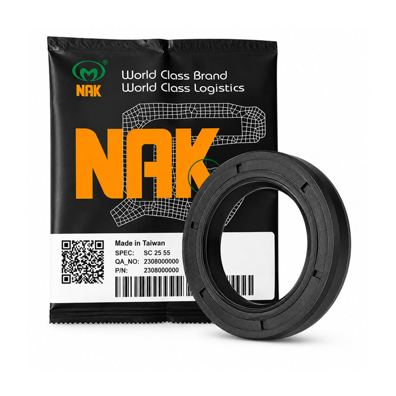 NAK 18x28x6mm Nitrile Rubber Double Lip Rotary Shaft Oil Seal KC