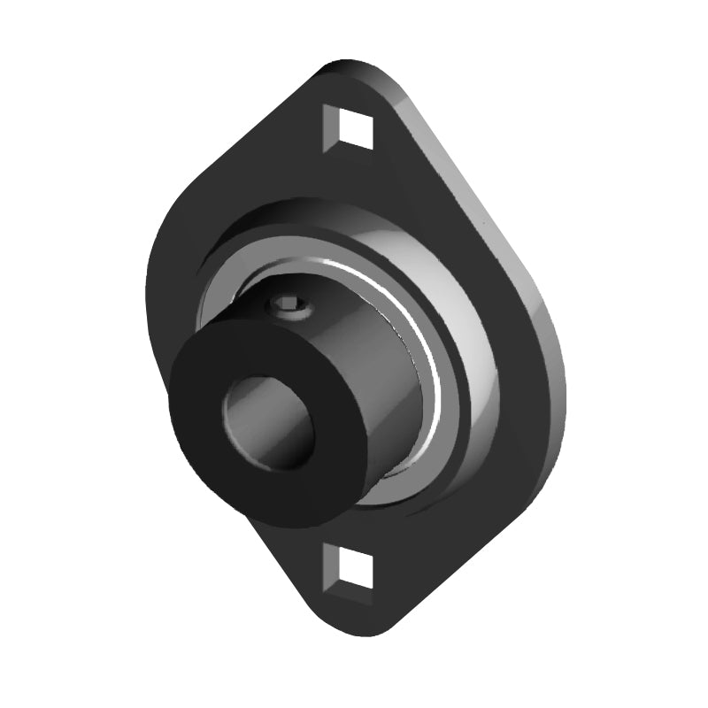 NTN AELPFL201-008W3 Imperial Two Bolt Oval Pressed Steel Bearing Housing with 1/2 inch Eccentric Collar Insert - Allow 2-3 Days