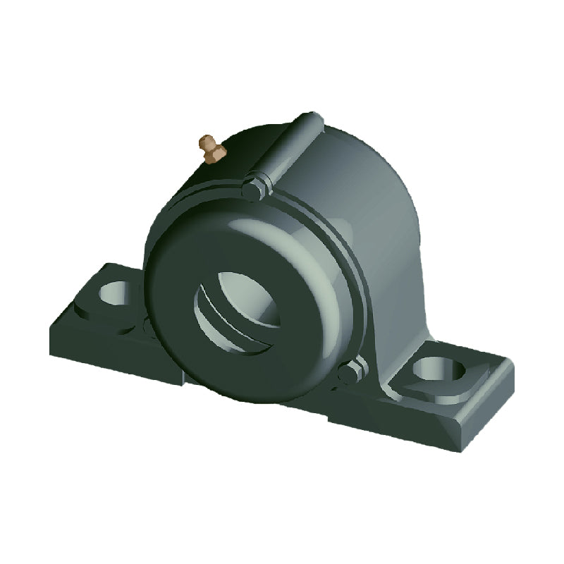 NTN C-UCP306D1 Metric Cast Iron Two Bolt Pillow / Plummer Block Housing with 30mm Bore Insert with Cast Iron Cover - Open Version - Allow 2-3 Days