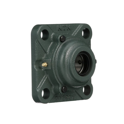 NTN C-UKFS313D1/HS2313X Imperial Four Bolt Square Cast Iron Housing with Cast Iron Cover - Open Version - Insert and Adaptor Sleeve Fits 2-3/8 inch Shaft - Allow 2-3 Days