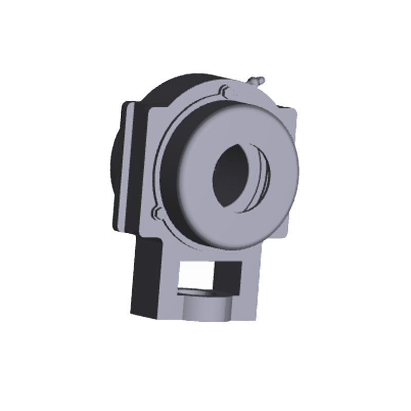 NTN S-UCT202-009D1 Imperial Cast Iron Take Up Unit with 9/16 inch Bore Bearing Unit with Steel Plate Cover - Open Version - Allow 2-3 Days