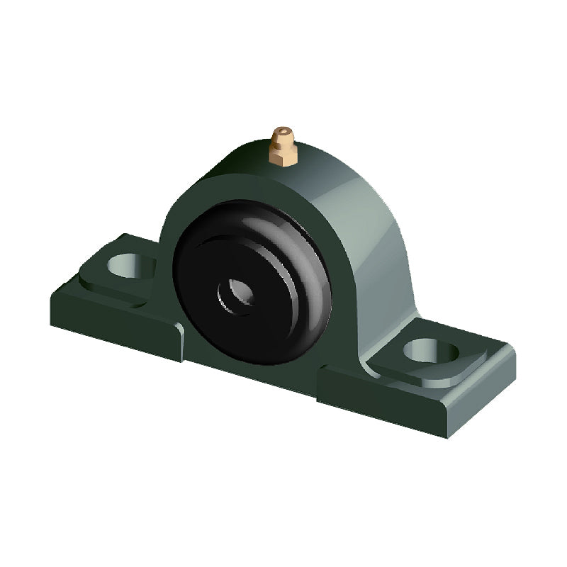 NTN M-SM-UCP206-103D1 Imperial Cast Iron Two Bolt Pillow / Plummer Block Housing with 1-3/16 inch Bore Insert with Steel Plate Cover - Closed Version - Allow 2-3 Days