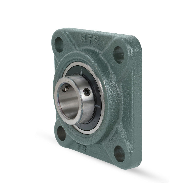 NTN M-UCF207-106D1 Imperial Four Bolt Square Cast Iron Flange Housing with 1-3/8 inch Bore Insert - Allow 2-3 Days