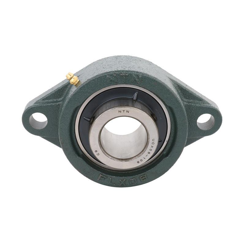 NTN M-UCFL213-208D1 Imperial Two Bolt Oval Cast Iron Flange Housing with 2-1/2 inch Bore Insert - Allow 2-3 Days