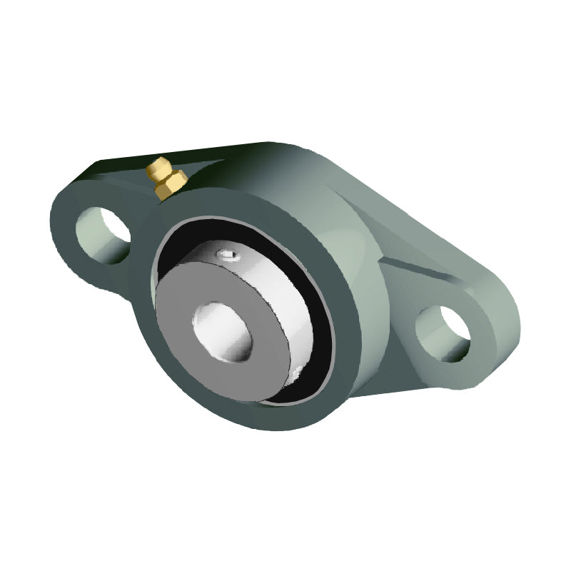NTN UCFLX10-114D1 Imperial Two Bolt Oval Cast Iron Flange Housing with 1-7/8 inch Bore Insert - Allow 2-3 Days