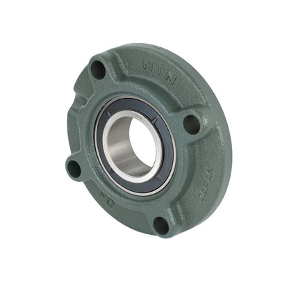 NTN UKFCX12D1/H2312X Metric Four Bolt Cast Iron Round Flanged Housing Insert and Adaptor Sleeve Fits 55mm Shaft - Allow 2-3 Days
