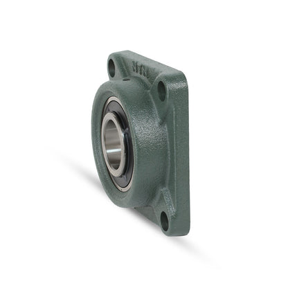 NTN UKFX08D1/HS2308X Imperial Four Bolt Square Cast Iron Housing Insert and Adaptor Sleeve Fits 1-3/8 inch Shaft - Allow 2-3 Days