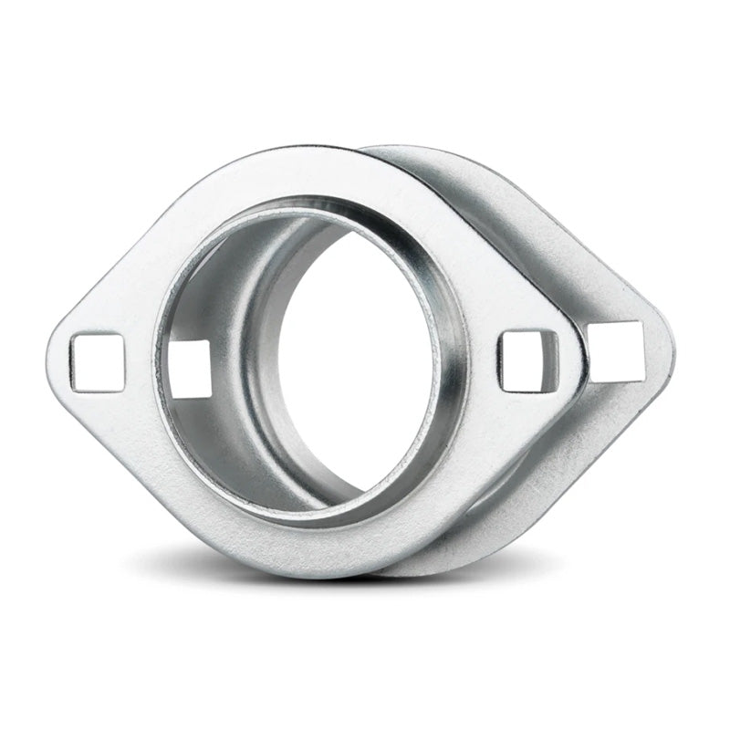 PFL205 1 Set of Oval 2 Bolt Pressed Steel Bearing Housing for 205 inserts