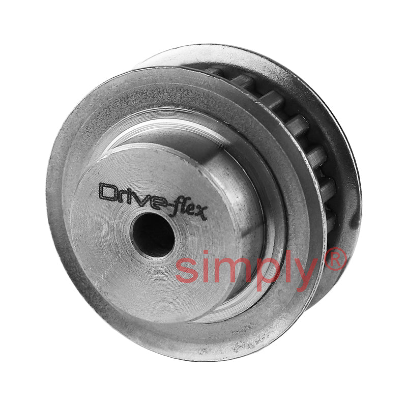 P20-XL-037F - 1/5 inch Pitch 20 Tooth Flanged Pilot Bore Aluminium Timing Pulley for 3/8 inch Wide Belt