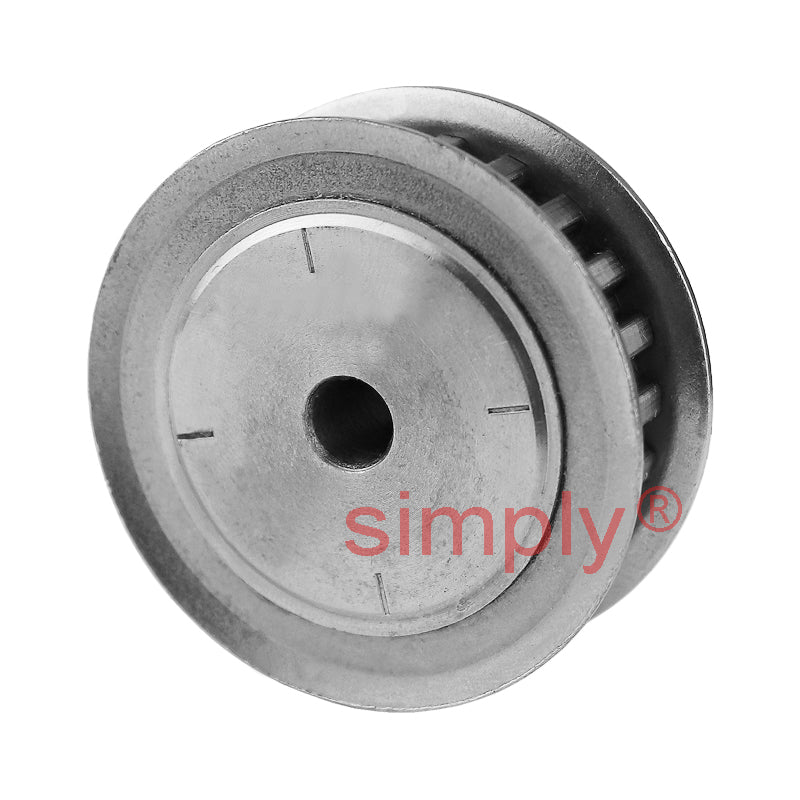P21-XL-037F - 1/5 inch Pitch 21 Tooth Flanged Pilot Bore Aluminium Timing Pulley for 3/8 inch Wide Belt