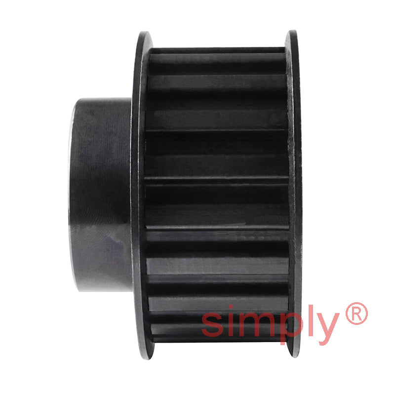 P15-XL-037FST - 1/5 inch Pitch 15 Tooth Flanged Pilot Bore Steel Timing Pulley for 3/8 inch Wide Belt
