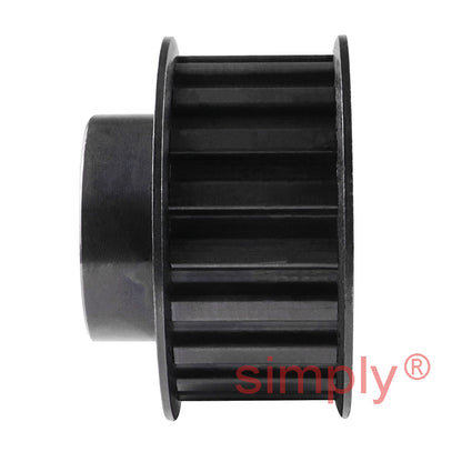 P15-XL-037FST - 1/5 inch Pitch 15 Tooth Flanged Pilot Bore Steel Timing Pulley for 3/8 inch Wide Belt