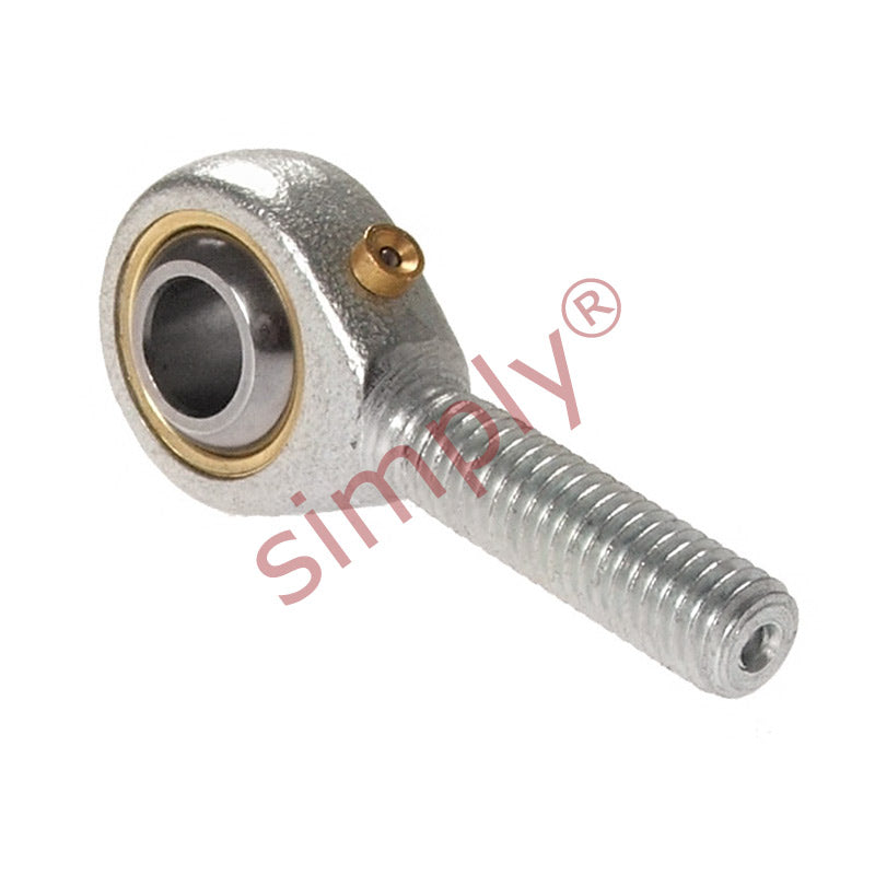 Fluro POS10 Right Hand Steel / Bronze Lined Plain Male Rod End 10mm Bore M10 Thread
