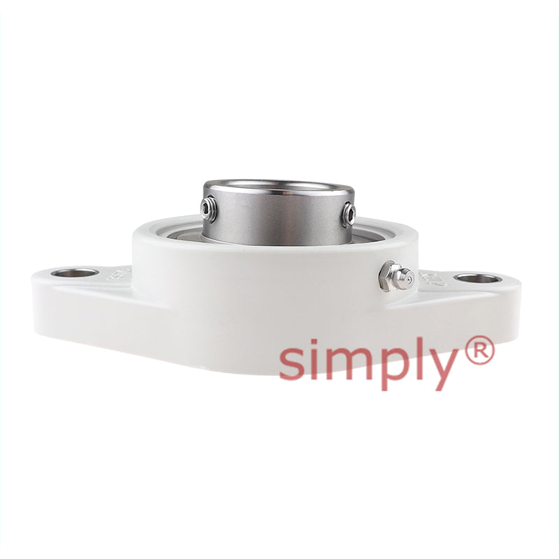 RHP PSFT1-1/2CR Thermo Plastic Two Bolt Oval Flange Housing with 1-1/2 inch Bore Stainless Insert