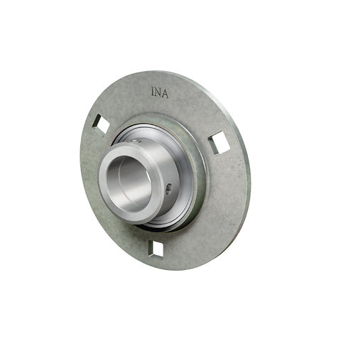INA RA35XL Three Bolt Sheet Steel Round Housing with Eccentric Collar Insert 35mm Bore
