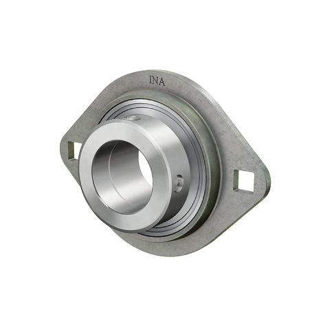 INA RATY35XL Two Bolt Sheet Steel Oval Housing with Grub Screw Insert 35mm Bore