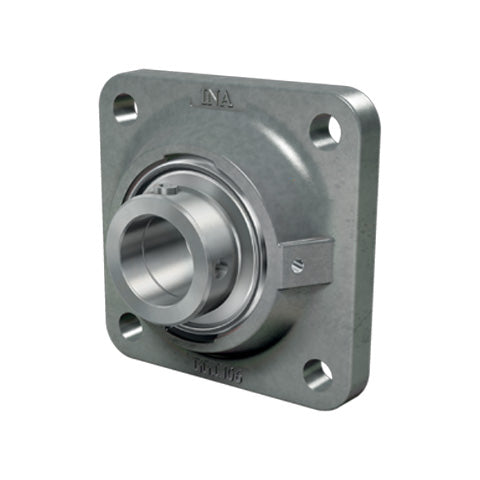 INA RCJ65214XLFA164 Four Bolt Cast Iron Square Housing with Eccentric Collar Insert for High Temperatures 65mm Bore