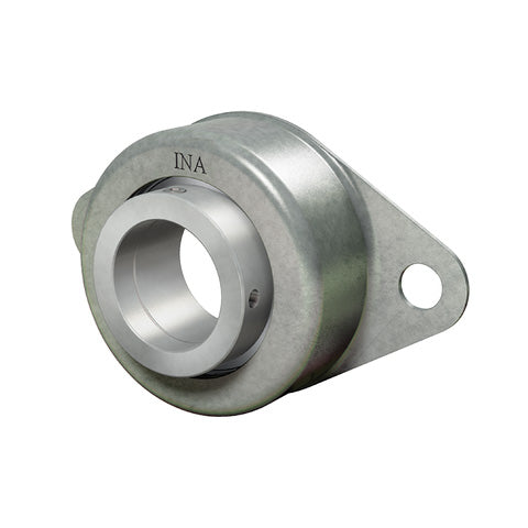INA RCSMF15XL Two Bolt Sheet Steel Oval Housing with Eccentric Collar Insert with Rubber Interliner 15mm Bore