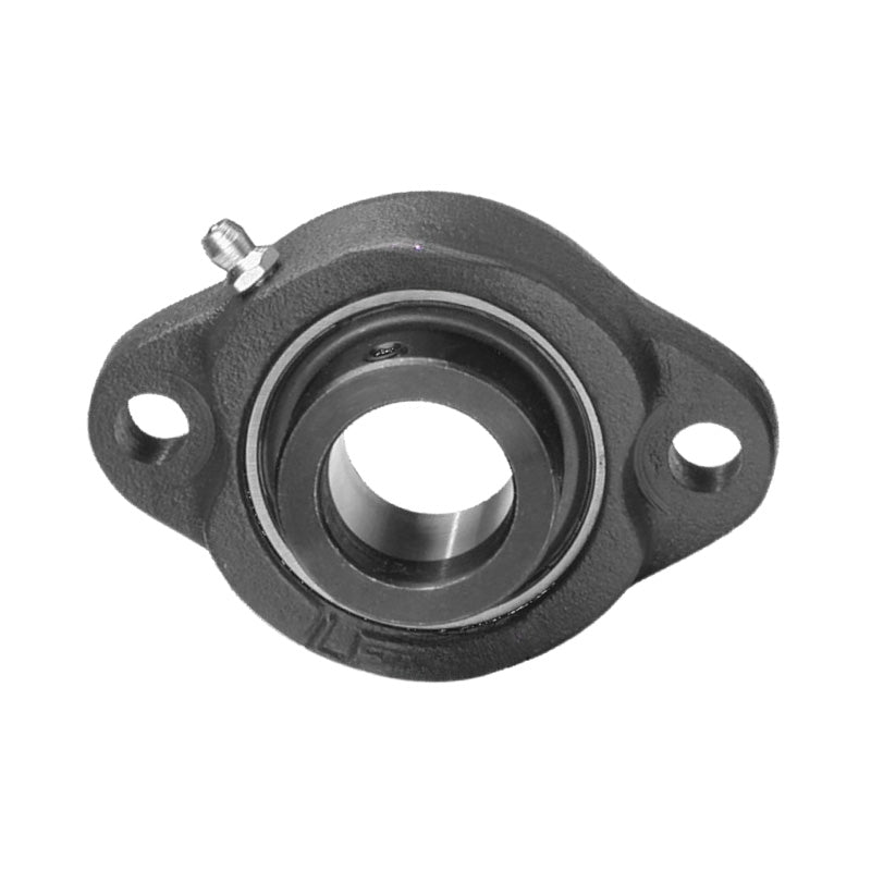 SALF203 Metric Two Bolt Cast Iron Oval Housing with 17mm Bore Eccentric Collar Insert