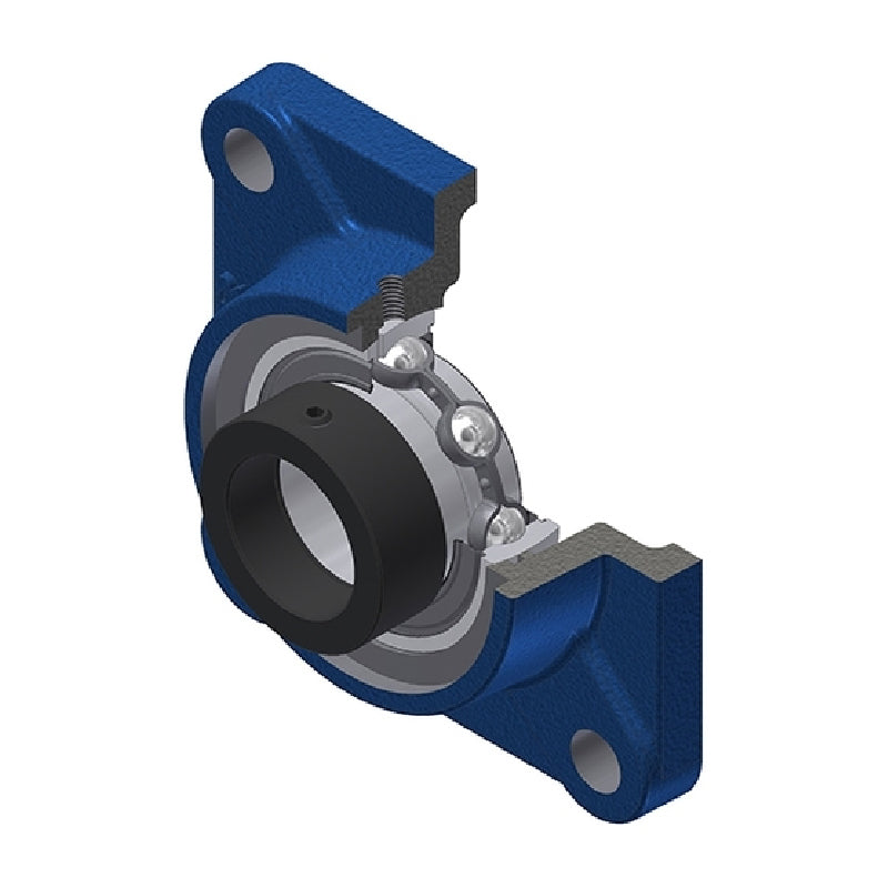 SNR ESF210N Metric Four Bolt Square Cast Iron Flange Housing with Eccentric Collar 50mm Bore - Allow 2-3 Days