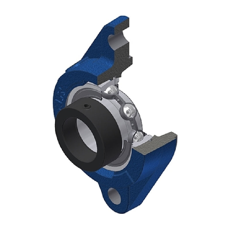SNR ESFLZ208 Metric Two Bolt Cast Iron Oval Housing with 40mm Bore Eccentric Collar Insert - Allow 2-3 Days