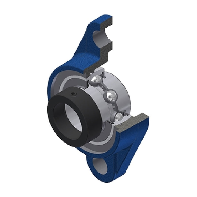SNR EXFL210N Metric Two Bolt Cast Iron Oval Housing with 50mm Bore Eccentric Collar Insert - Allow 2-3 Days