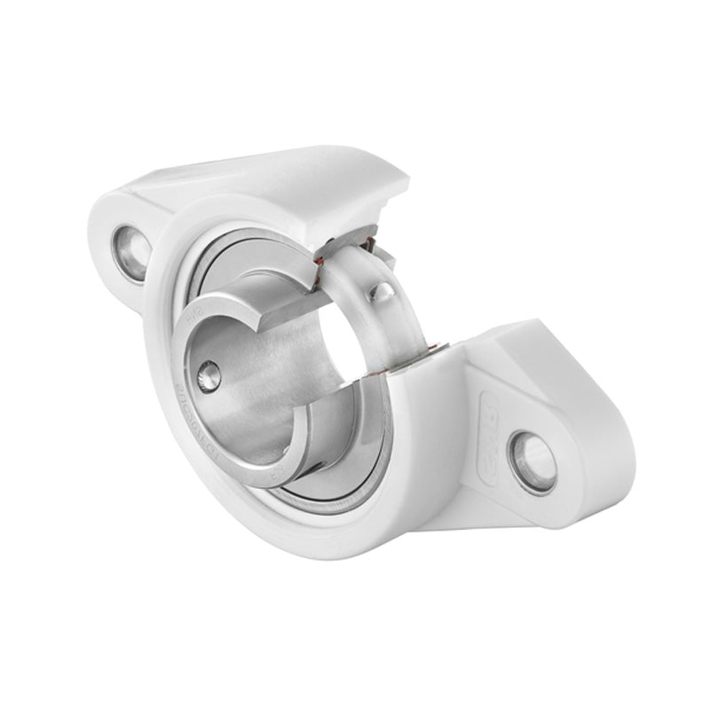 SNR SUCNFL210FG1 Metric Sentinel Thermoplastic Four Bolt Square Flanged Bracket Housing Unit with50mm Bore Insert - Allow 2-3 Days