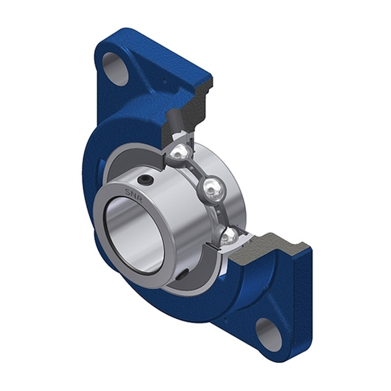 SNR UCFEX08-24 Imperial Four Bolt Square Cast Iron Flange Housing with 1-1/2 inch Bore Insert - Allow 2-3 Days