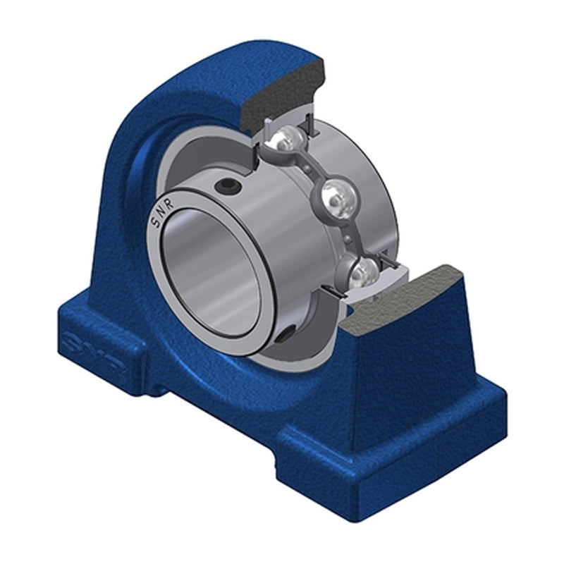 SNR UCPA204 Threaded Base Small Footprint Metric Pillow / Plummer Block Housing Supplied with 20mm Bore Insert - Allow 2-3 Days