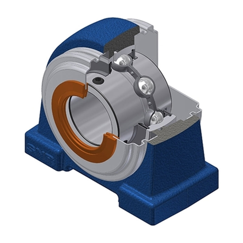 SNR UCPA207CC Threaded Base Small Footprint Metric Pillow / Plummer Block Housing Supplied with 35mm Bore Insert with Narrow Steel Plate Cover - Closed Version - Allow 2-3 Days