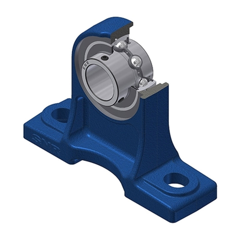 SNR UCPH207N Metric Cast Iron High Centre Height Two Bolt Pillow / Plummer Block Housing with 35mm Bore Insert - Allow 2-3 Days