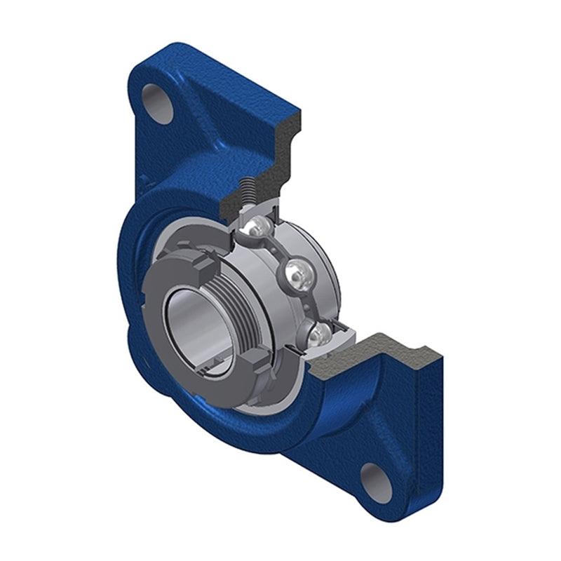 SNR UKF315H Metric Four Bolt Square Cast Iron Housing Insert and Adaptor Sleeve Fits 65mm Shaft - Allow 2-3 Days