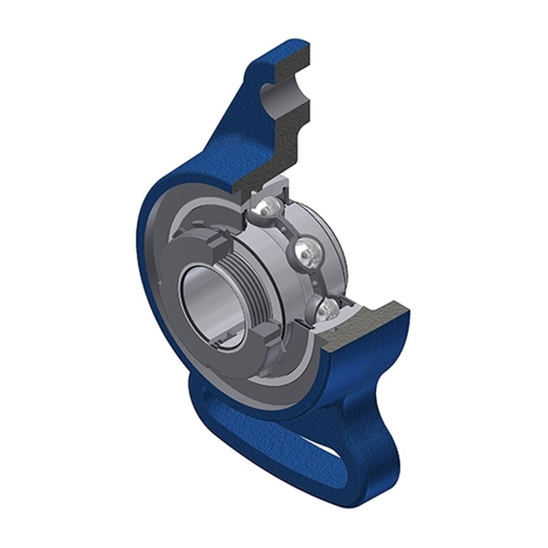 SNR UKFA211HN Metric Cast Iron Adjustable Flange Housing Insert and Adaptor Sleeve Fits 50mm Shaft - Allow 2-3 Days