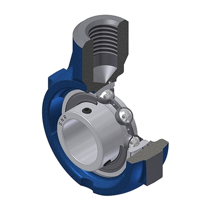 SNR USEHE203 Metric Cast Iron Hanger Bearing Unit with 17mm Bore Insert - Allow 2-3 Days