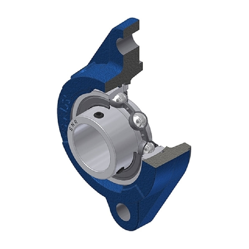 SNR USFLZ204 Metric Two Bolt Oval Cast Iron Flange Housing with 20mm Bore Insert - Allow 2-3 Days