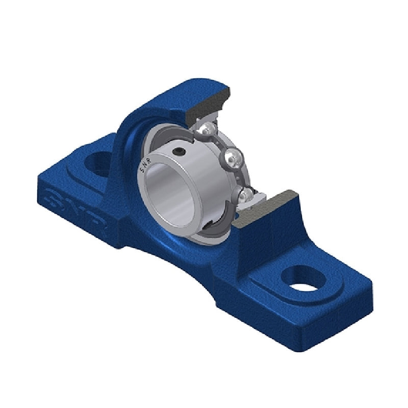 SNR USP206-19 Imperial Cast Iron Two Bolt Pillow / Plummer Block Housing with 1-3/16 inch Bore Insert - Allow 2-3 Days