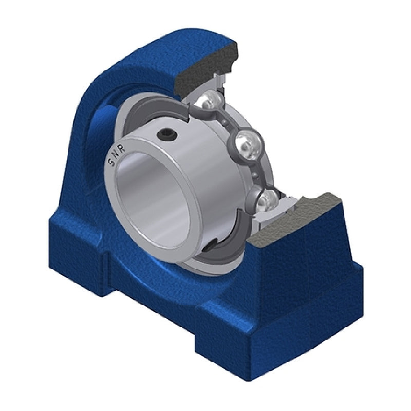 SNR USPG206 Threaded Base Small Footprint Metric Pillow / Plummer Block Housing with 30mm Bore Insert - Allow 2-3 Days